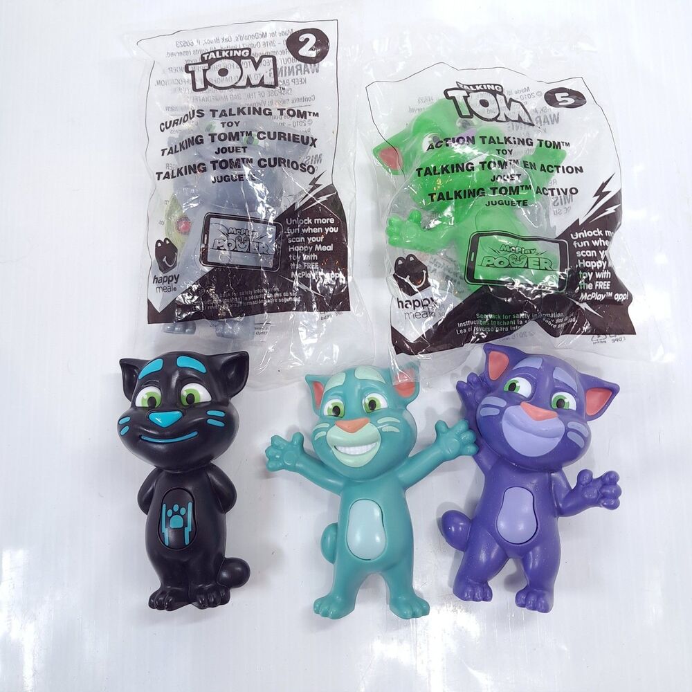 McDonalds Happy Meal toys set 5 Talking Tom Curious Action Classic Superstar